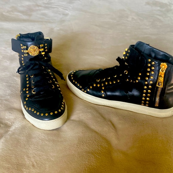 Versace Other - Versace black leather high top